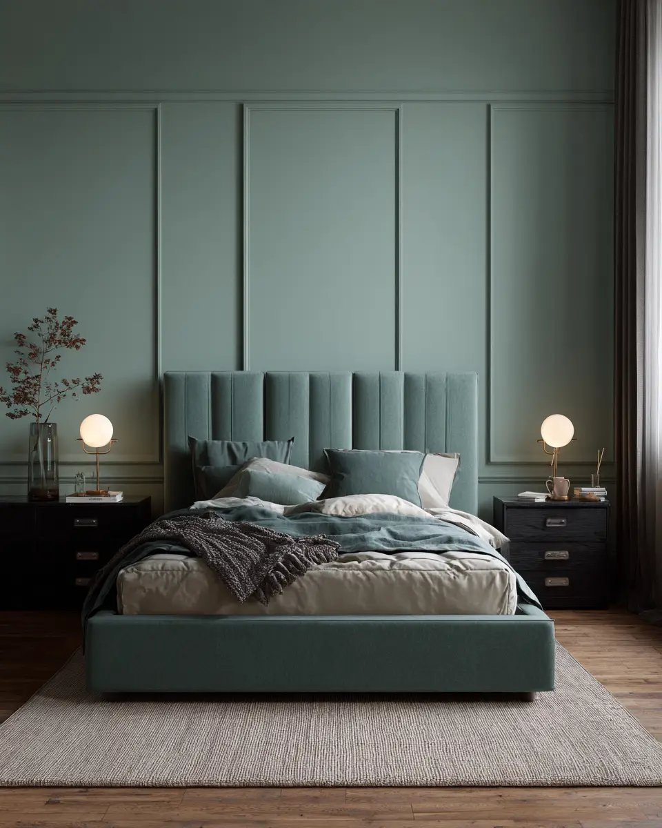 Teal Japandi Bedroom Decor Ideas