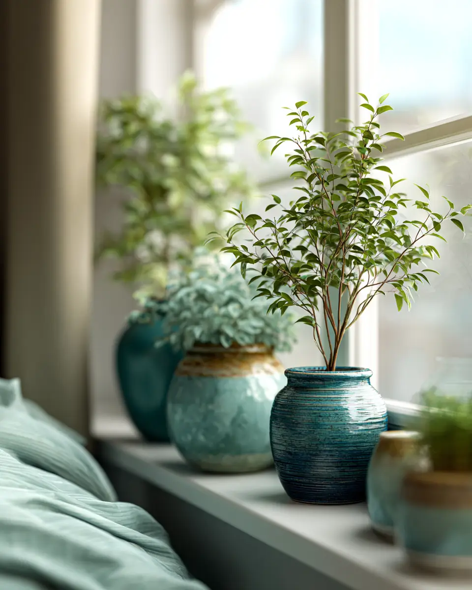 Teal Japandi Bedroom Decor Ideas