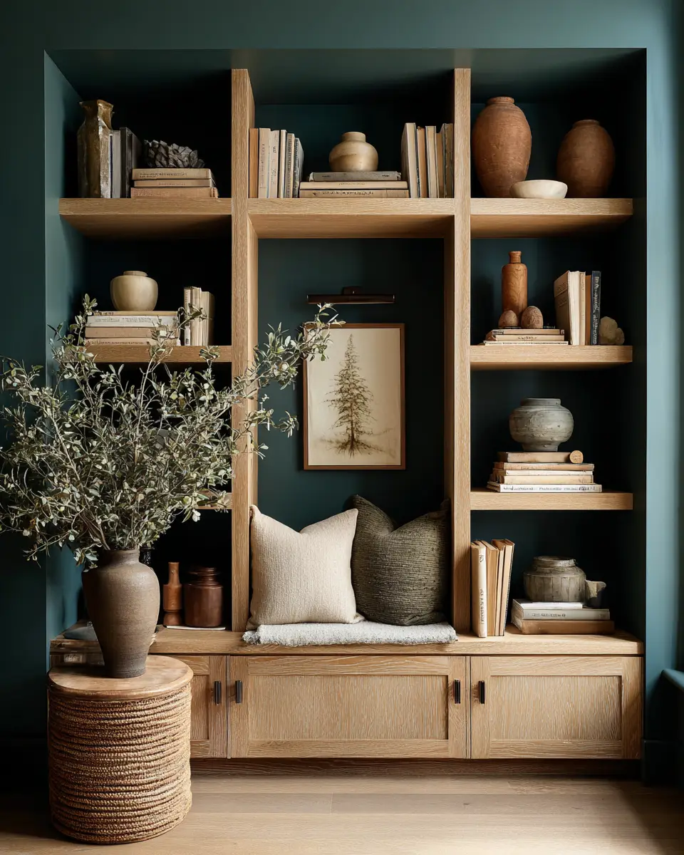 Teal Japandi Bedroom Decor Ideas