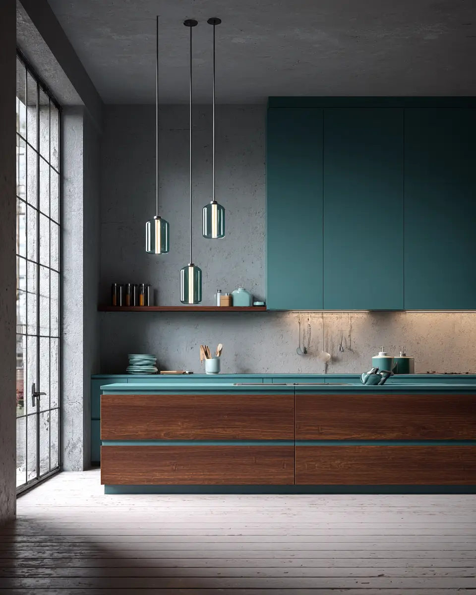 Teal Mid-Century Modern Garage Decor Ideas