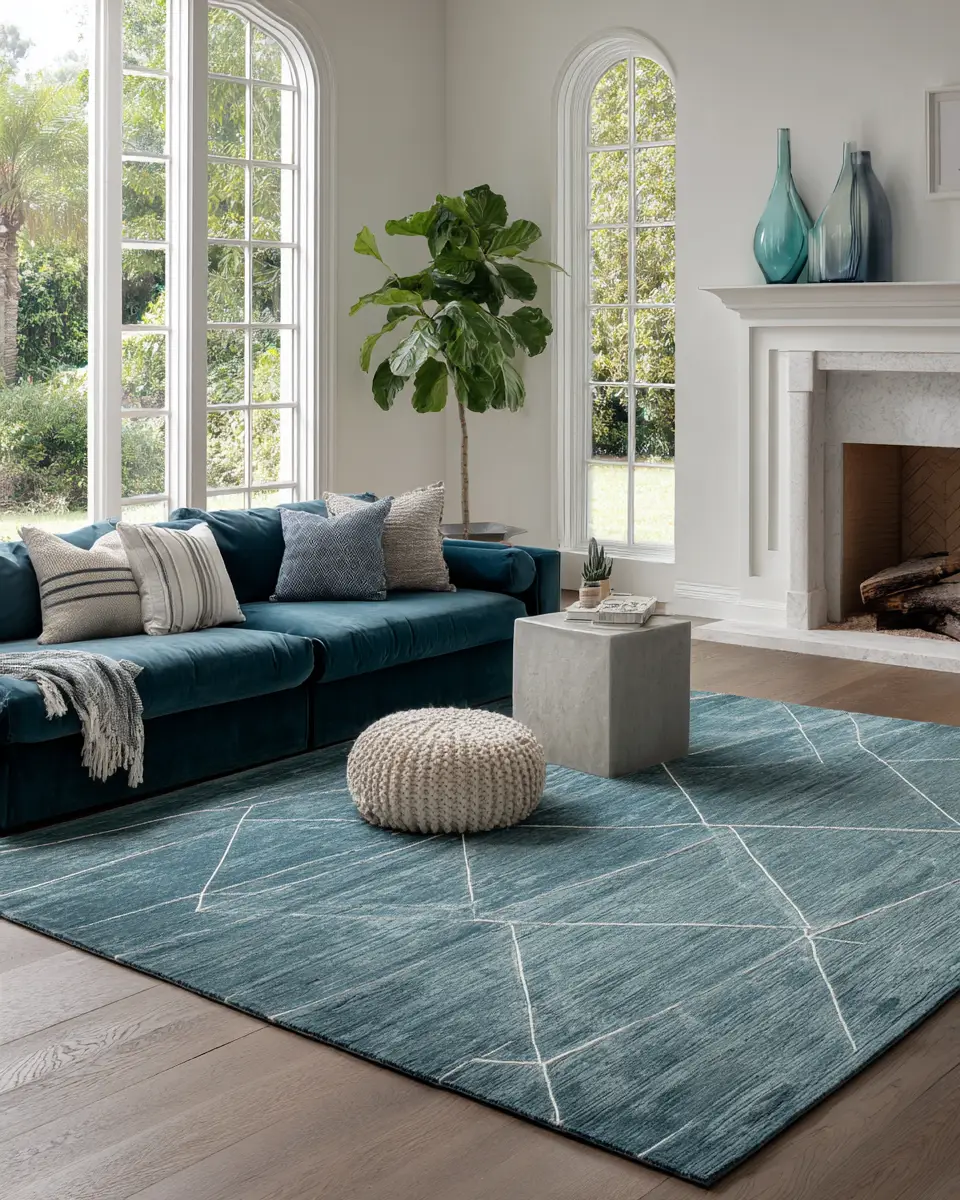Teal Minimalist Living Room Decor Ideas