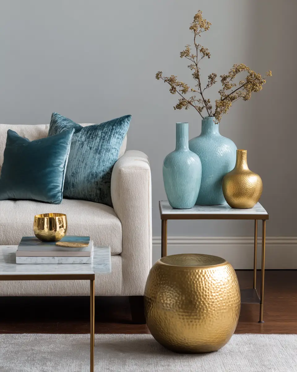 Teal Minimalist Living Room Decor Ideas