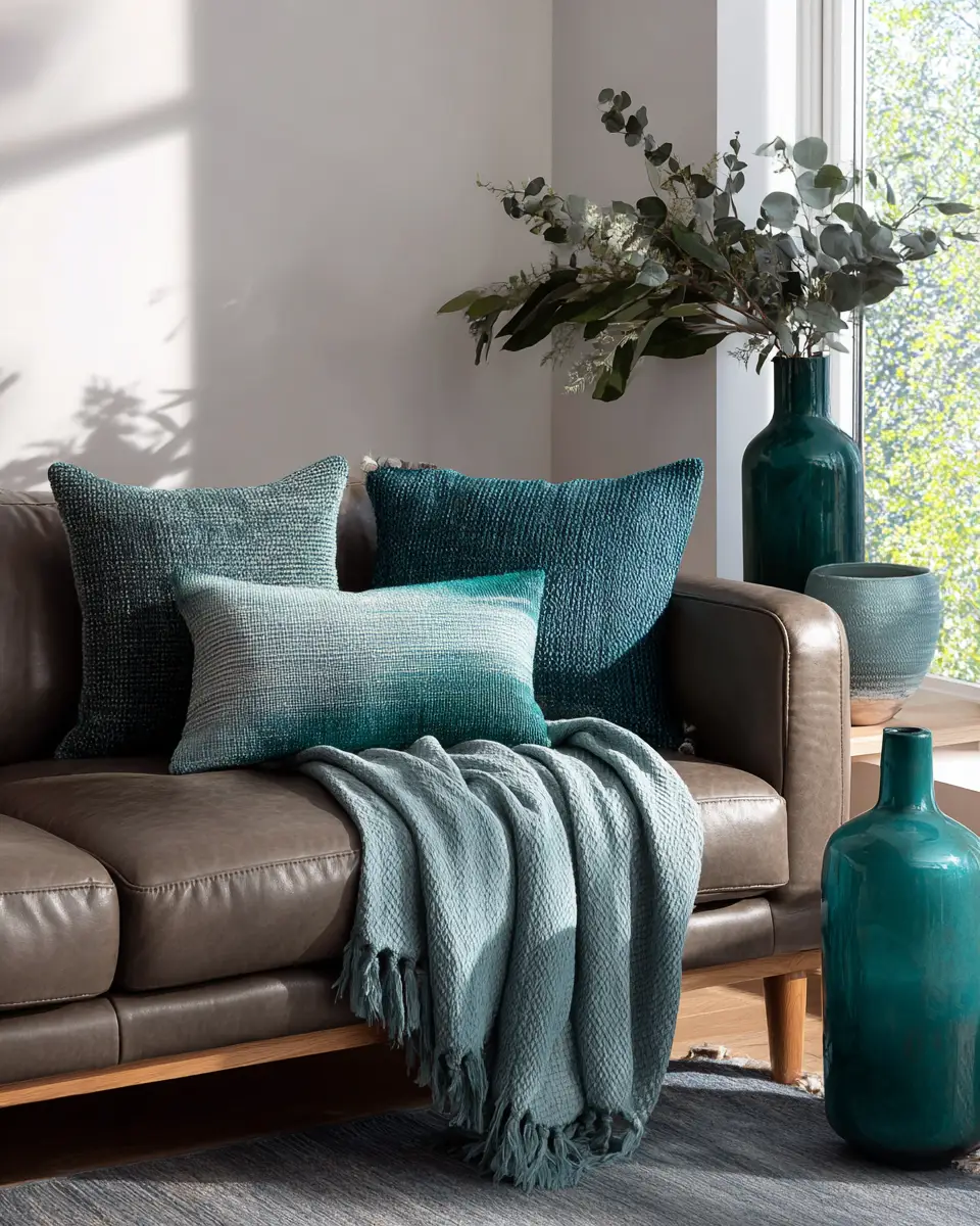 Teal Minimalist Living Room Decor Ideas