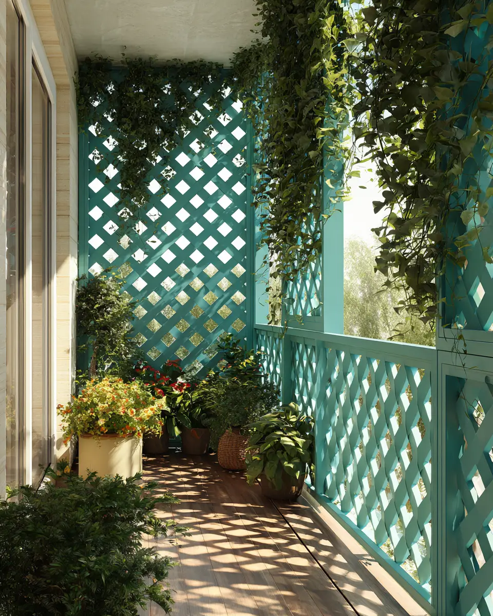 Teal Modern Balcony Decor Ideas - Featured