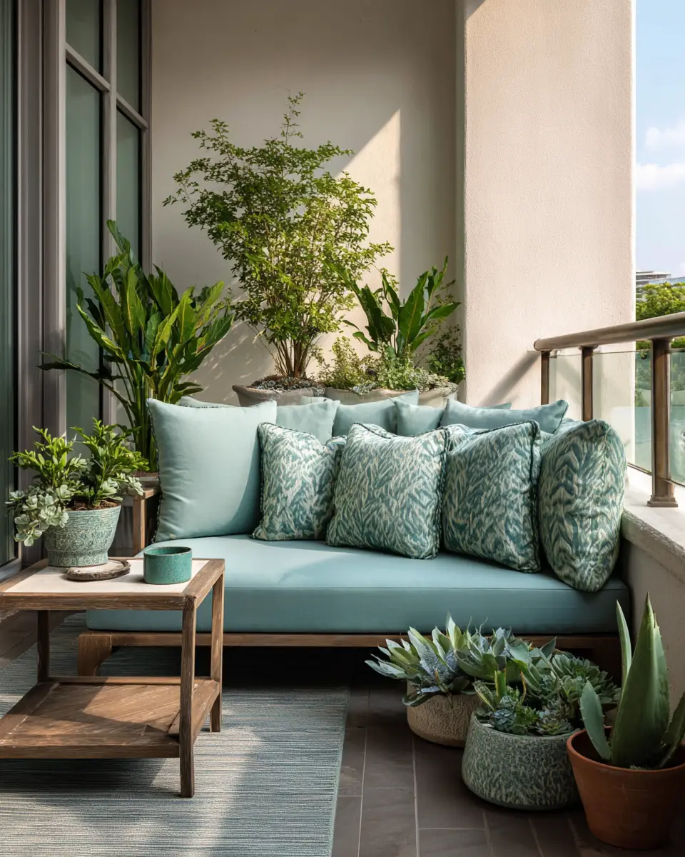 Teal Modern Balcony Decor Ideas