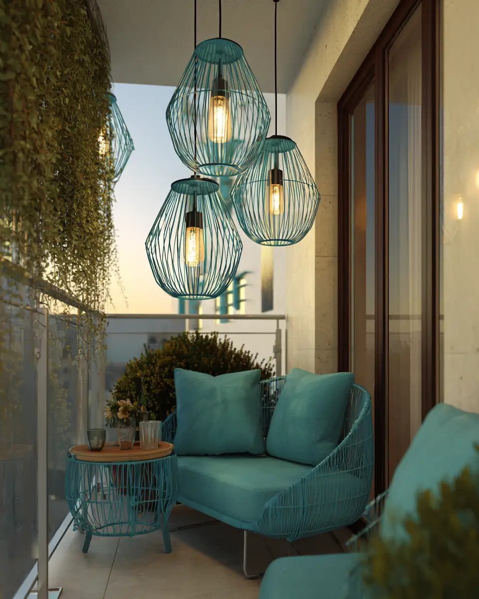 Teal Modern Balcony Decor Ideas