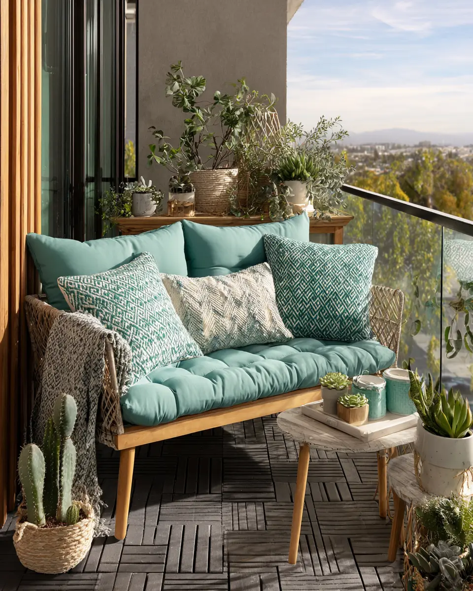 Teal Modern Balcony Decor Ideas