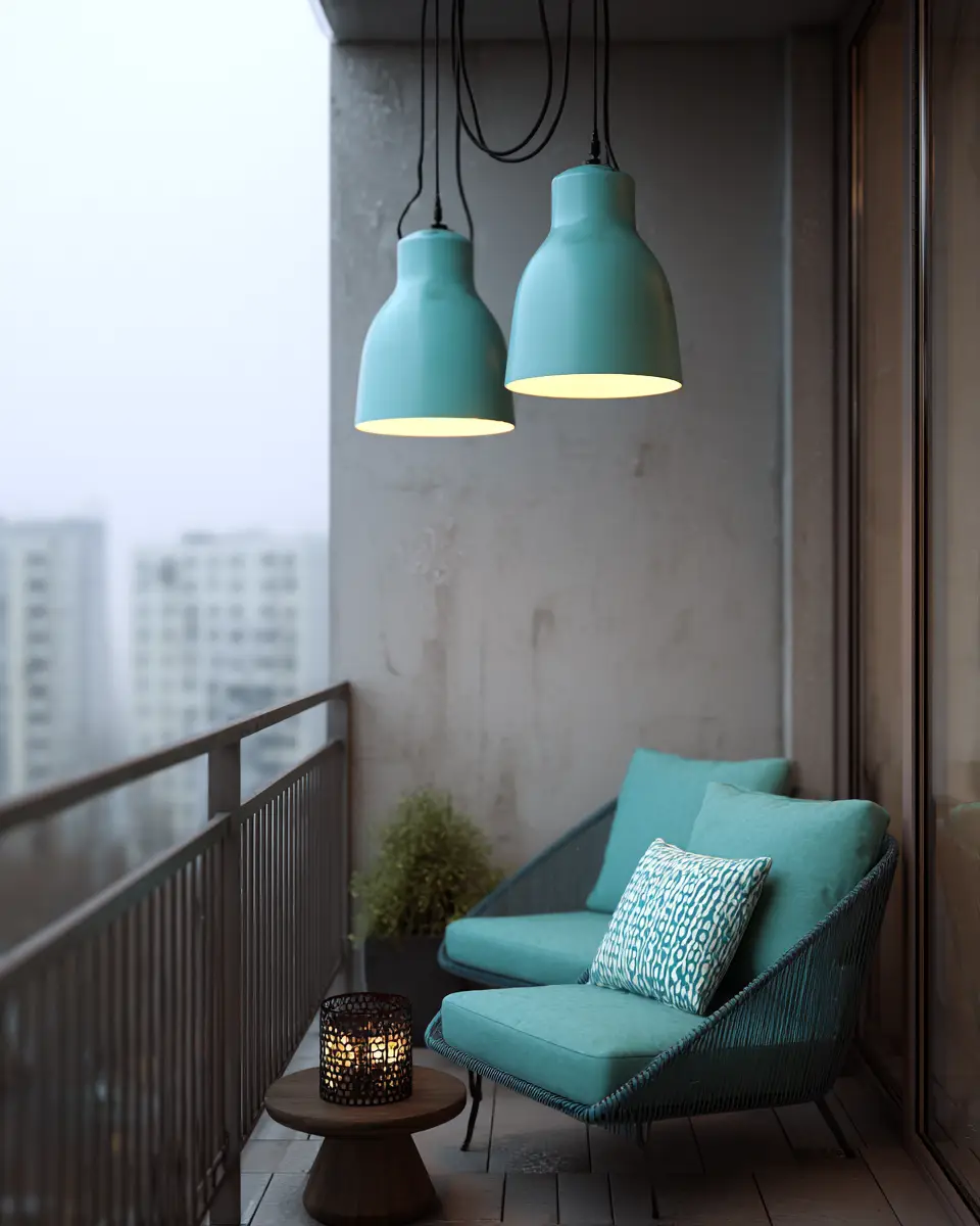 Teal Modern Balcony Decor Ideas
