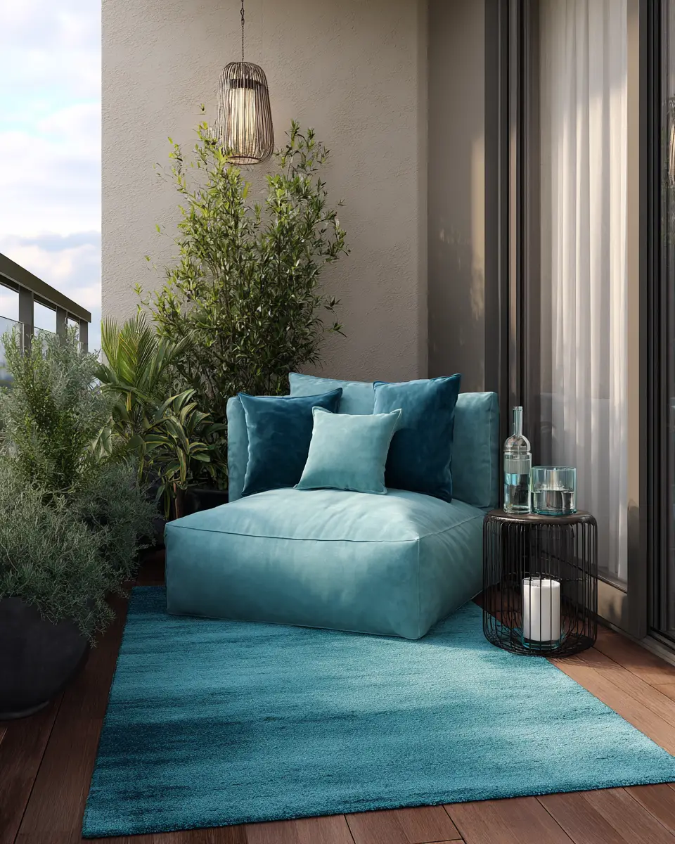 Teal Modern Balcony Decor Ideas