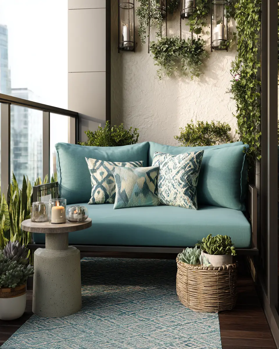 Teal Modern Balcony Decor Ideas
