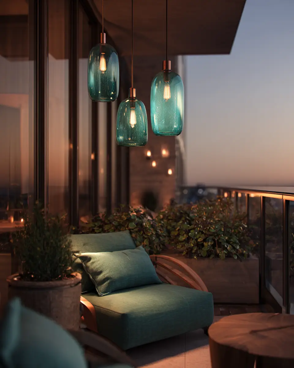 Teal Modern Balcony Decor Ideas