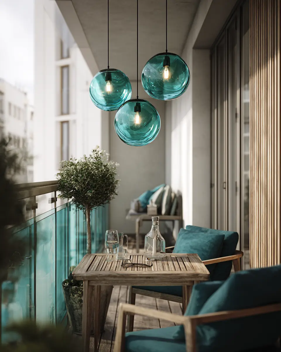 Teal Modern Balcony Decor Ideas