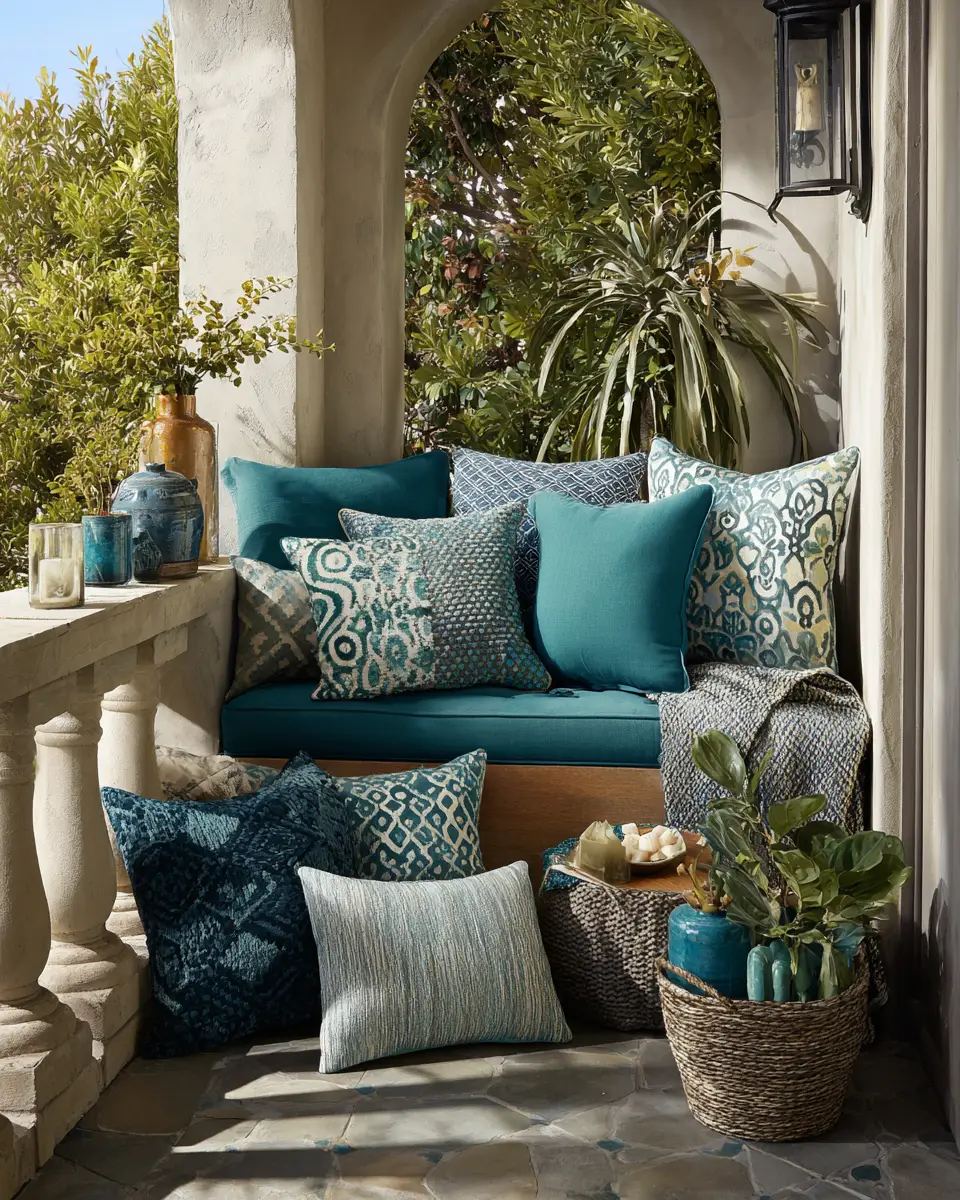 Teal Modern Balcony Decor Ideas