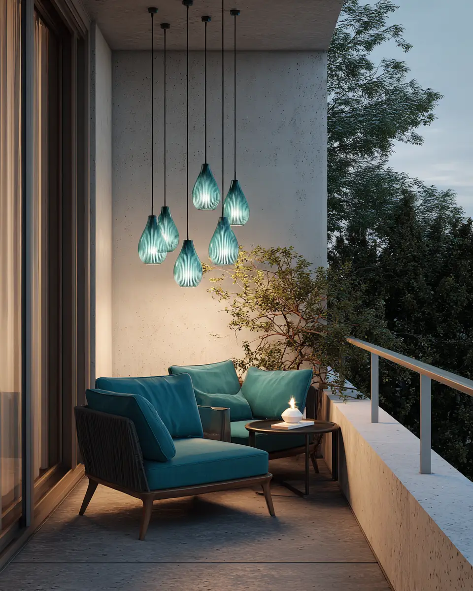 Teal Modern Balcony Decor Ideas