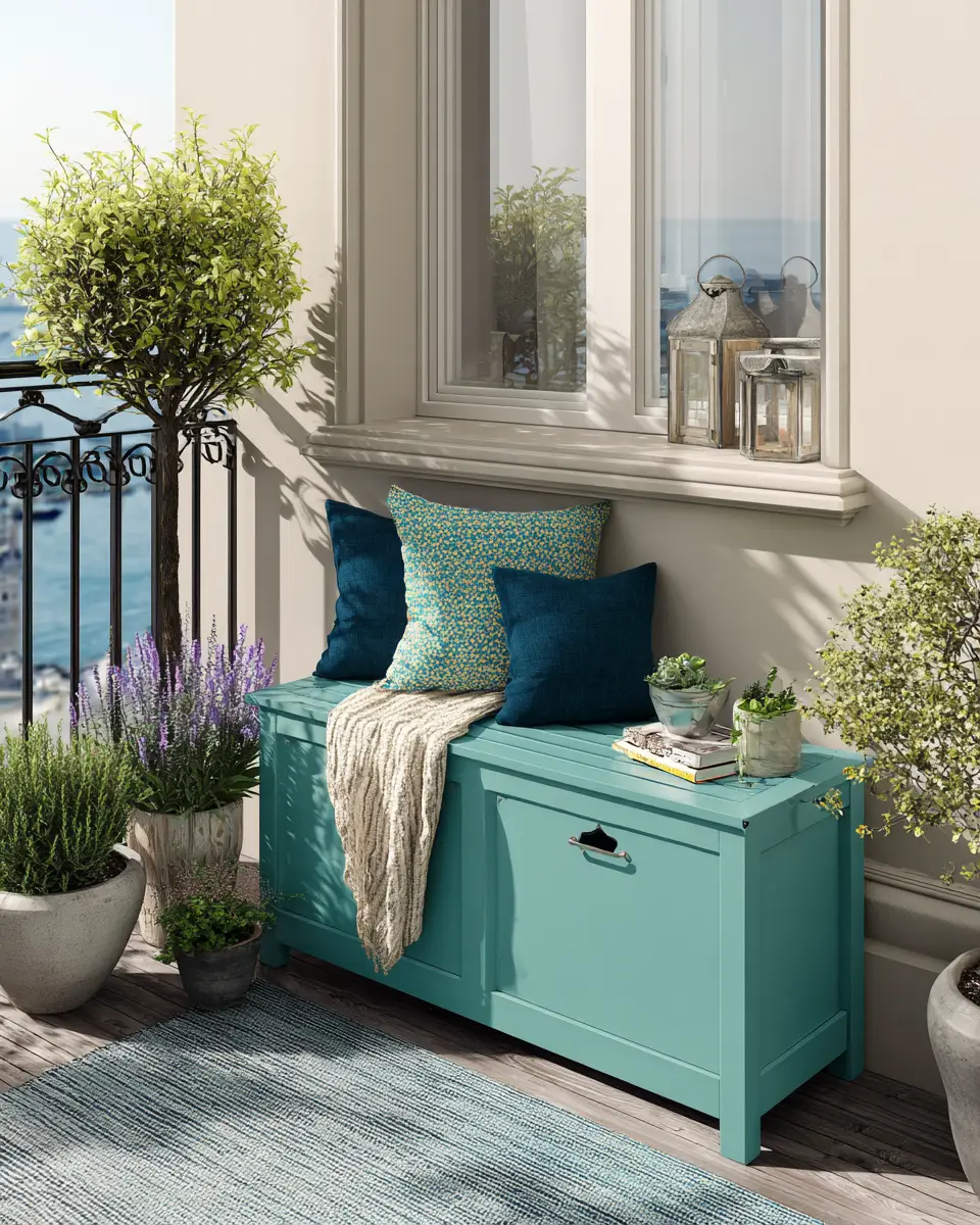 Teal Modern Balcony Decor Ideas