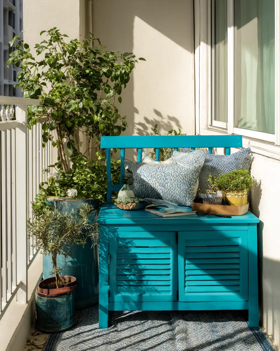 Teal Modern Balcony Decor Ideas