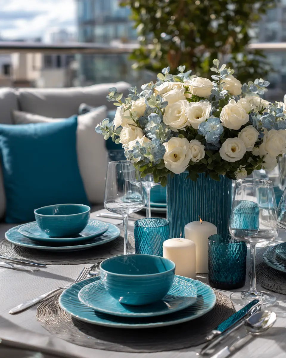Teal Modern Balcony Decor Ideas