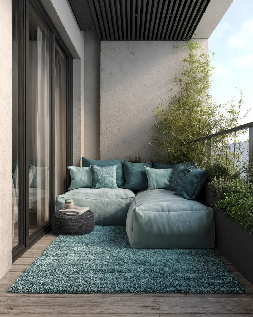 Teal Modern Balcony Decor Ideas