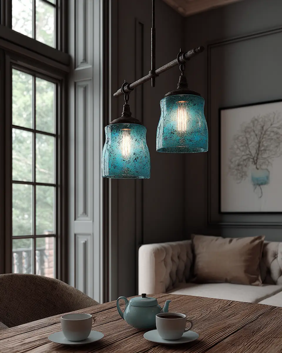 Teal Rustic Home Office Decor Ideas