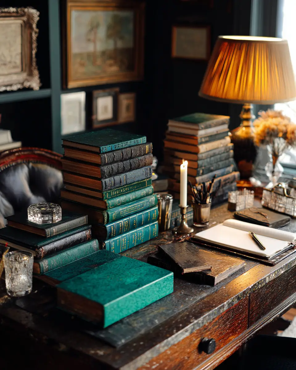 Teal Rustic Home Office Decor Ideas