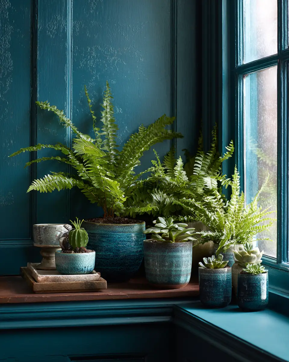 Teal Rustic Home Office Decor Ideas