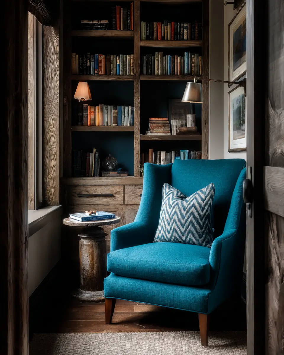 Teal Rustic Home Office Decor Ideas