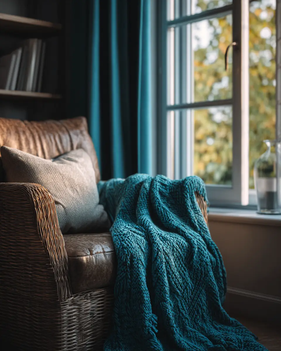 Teal Rustic Home Office Decor Ideas