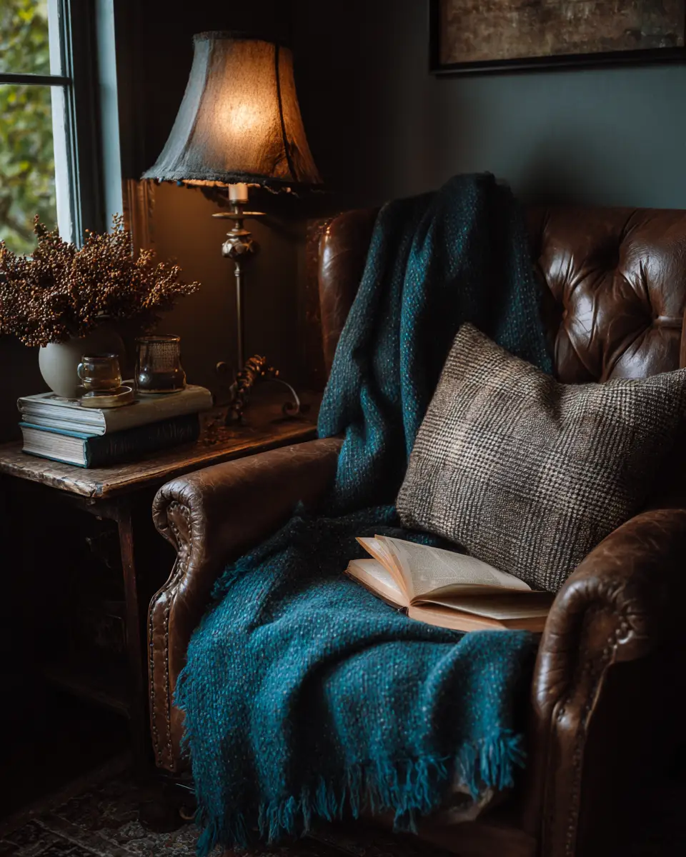 Teal Rustic Home Office Decor Ideas