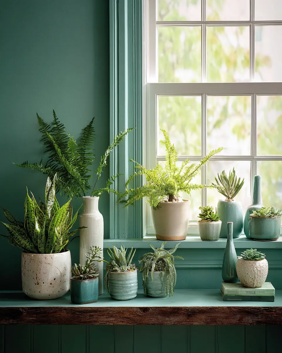 Teal Rustic Home Office Decor Ideas