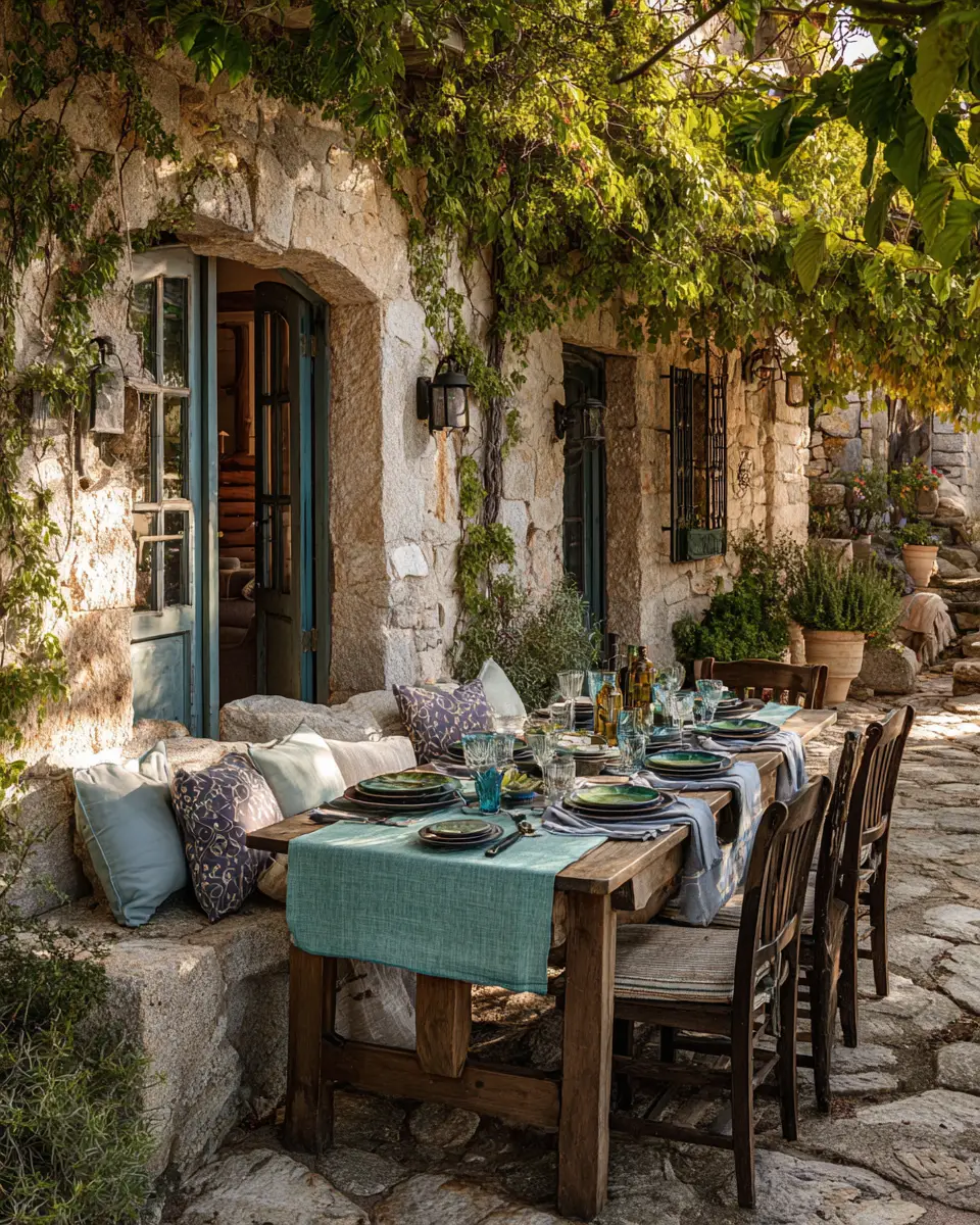 Teal Rustic Patio Decor Ideas