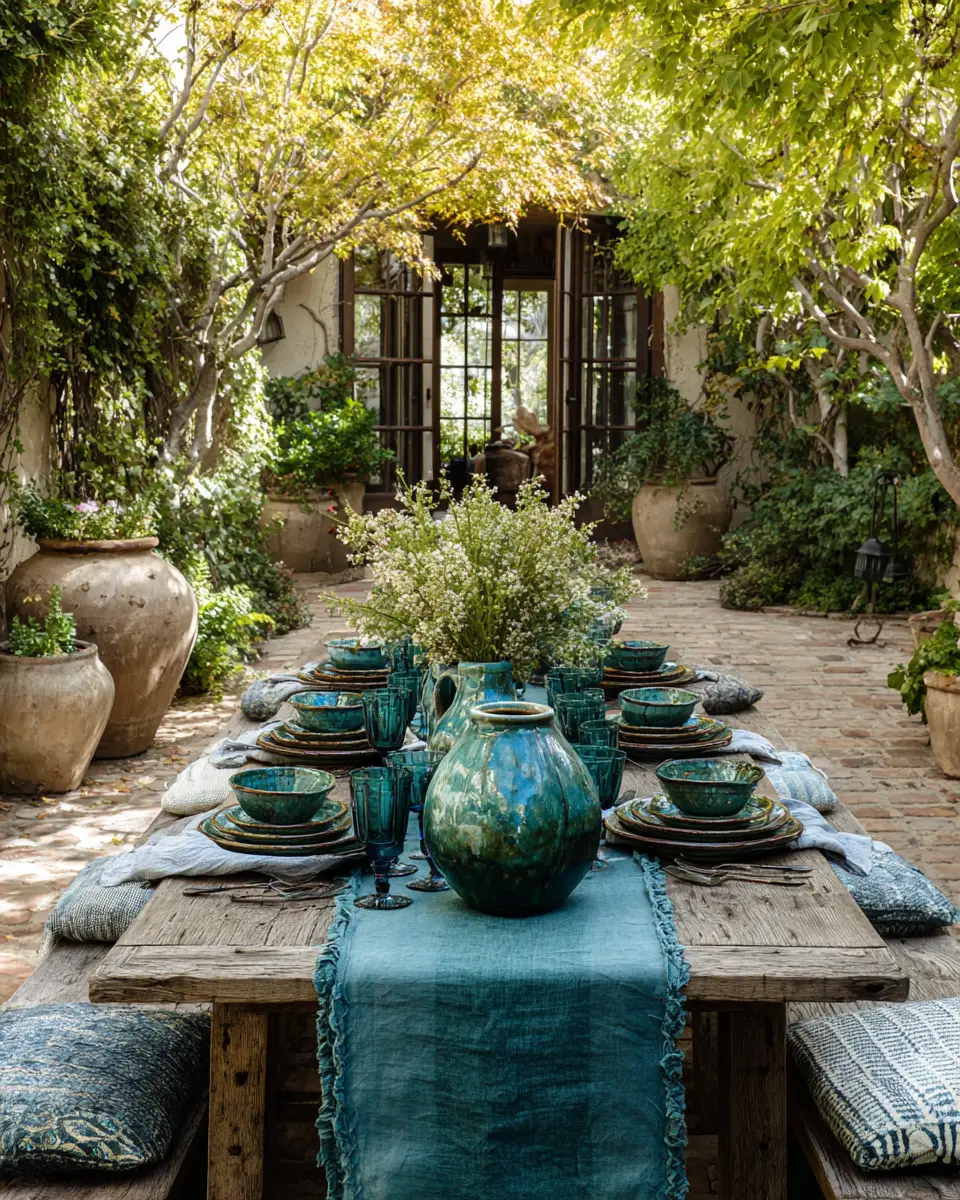 Teal Rustic Patio Decor Ideas