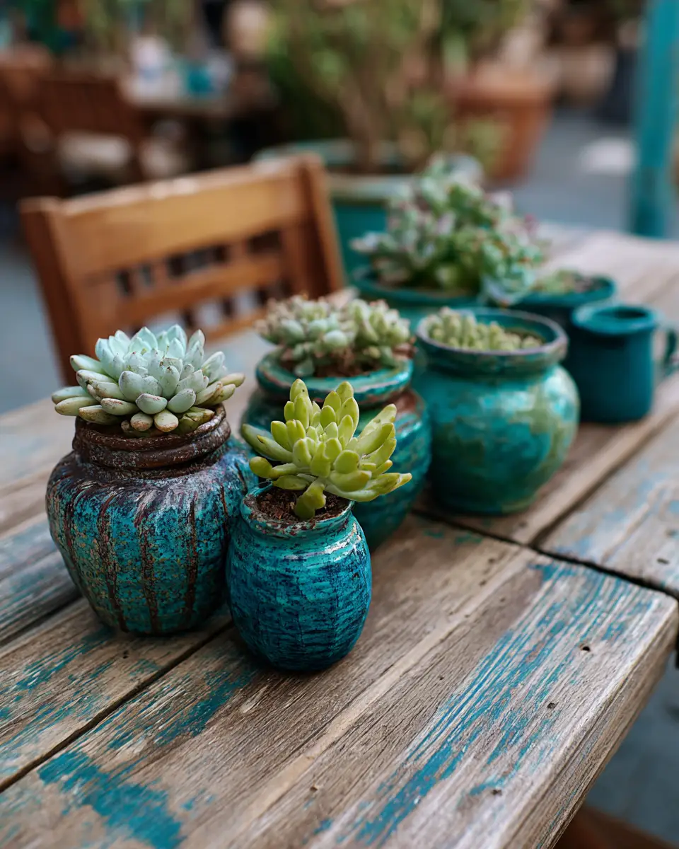 Teal Rustic Patio Decor Ideas