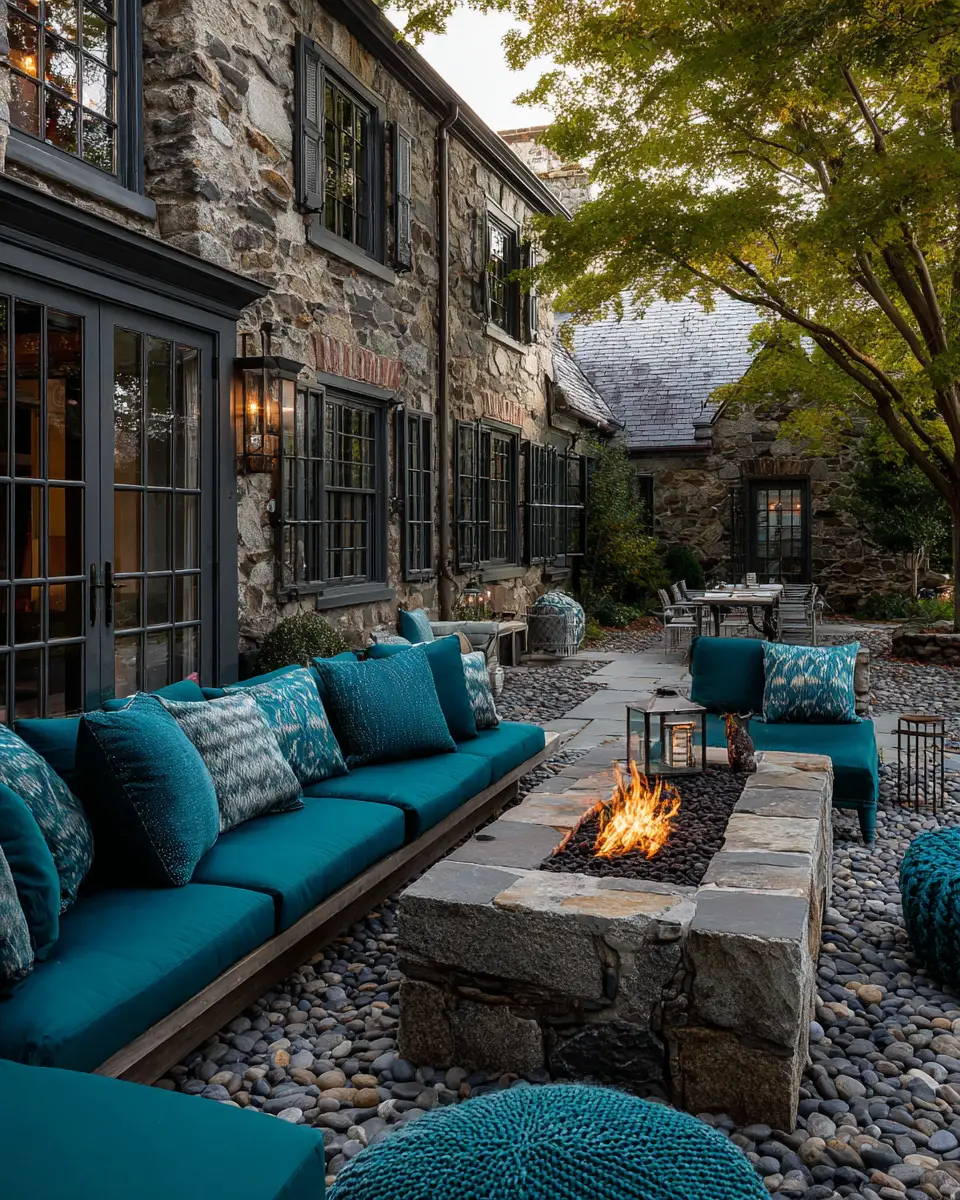 Teal Rustic Patio Decor Ideas