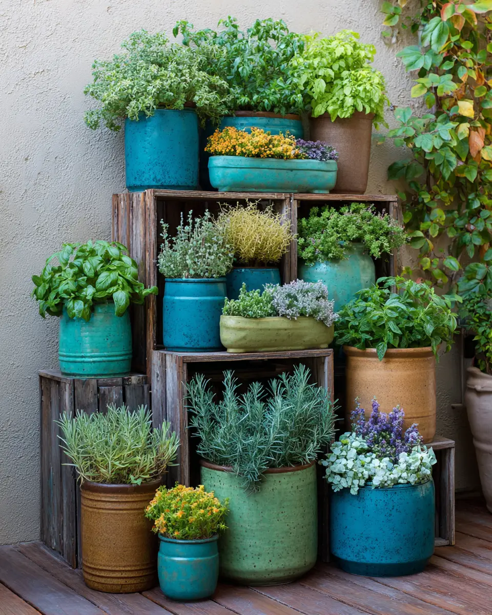 Teal Rustic Patio Decor Ideas