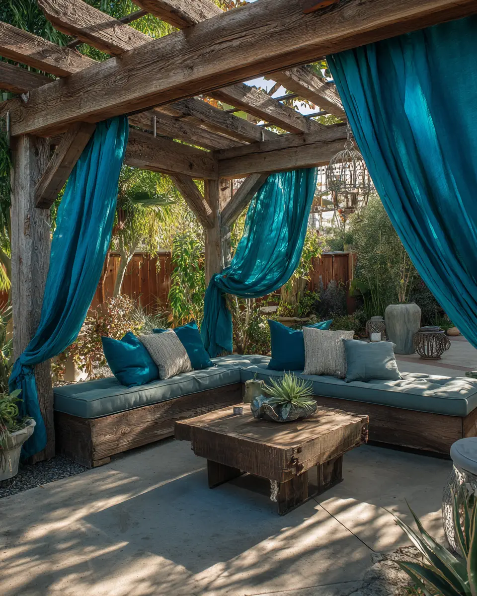 Teal Rustic Patio Decor Ideas
