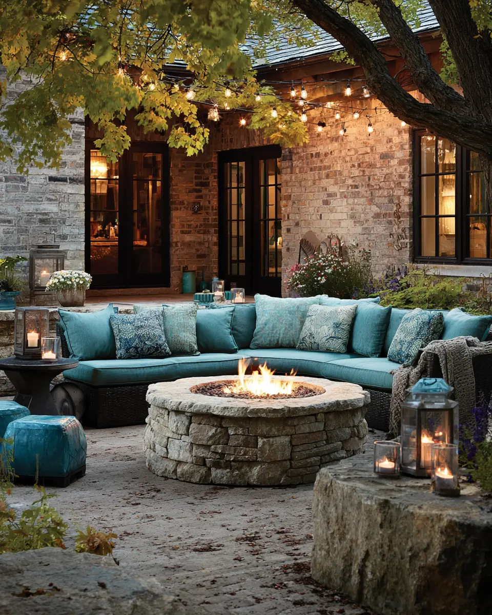 Teal Rustic Patio Decor Ideas