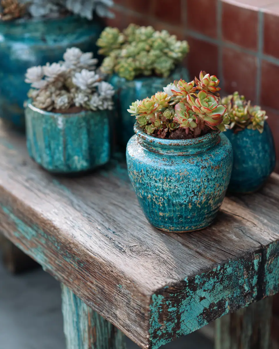 Teal Rustic Patio Decor Ideas