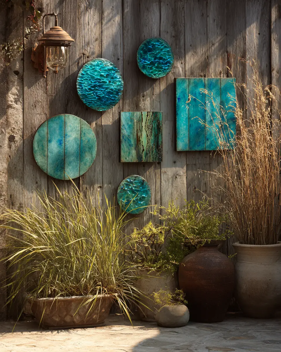 Teal Rustic Patio Decor Ideas