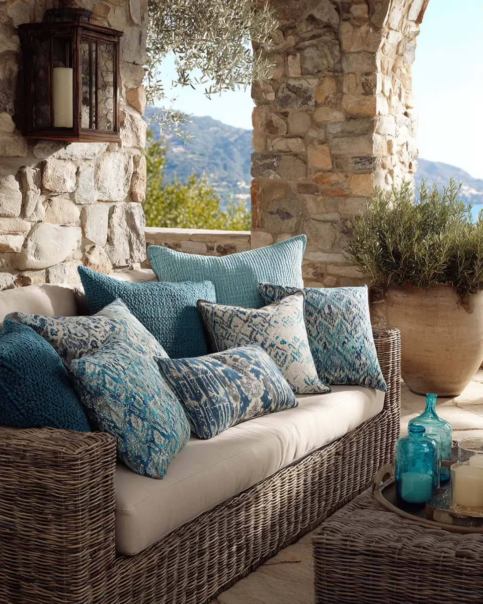 Teal Rustic Patio Decor Ideas
