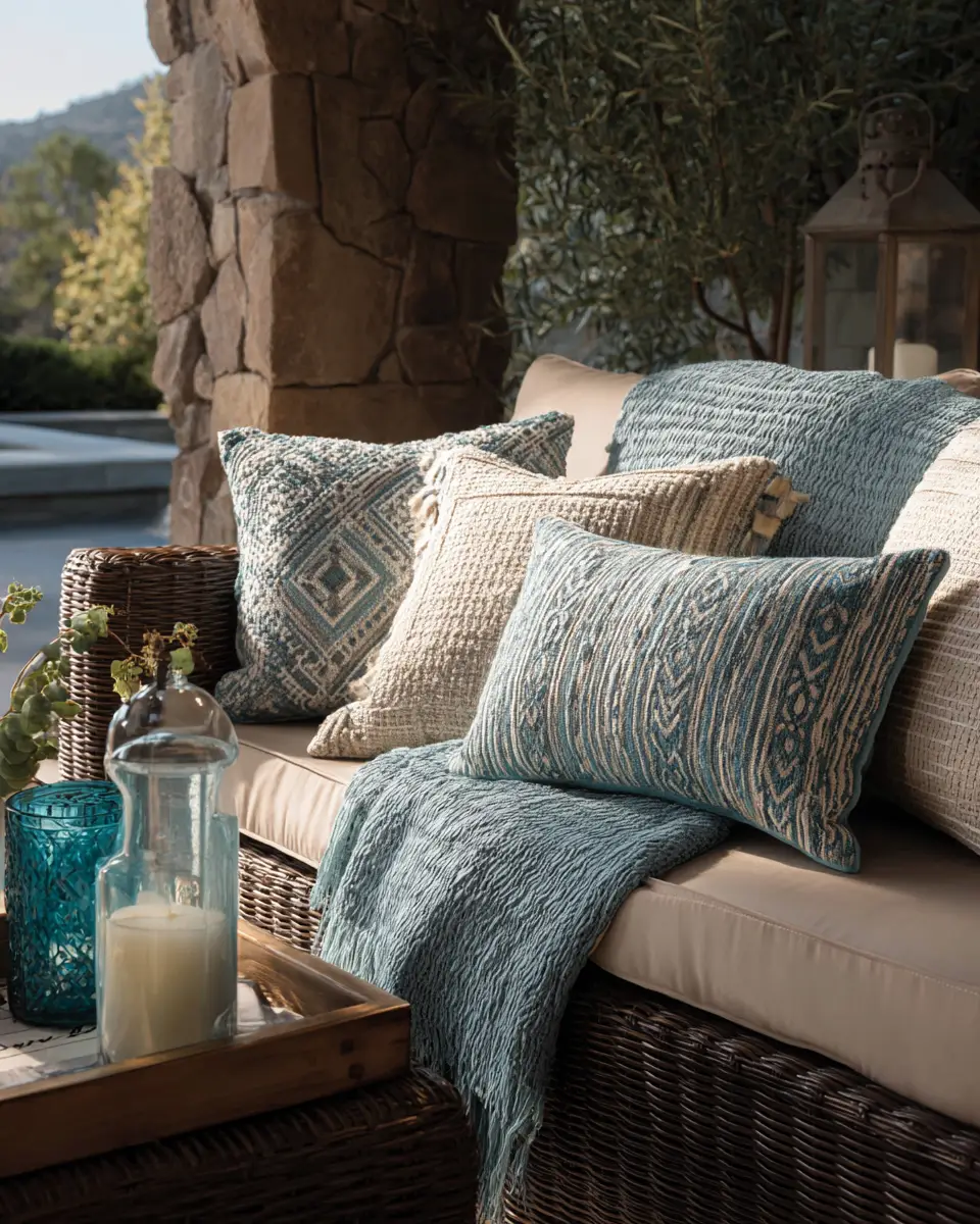 Teal Rustic Patio Decor Ideas