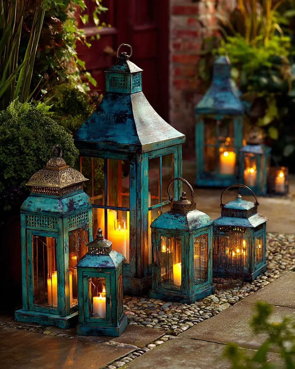 Teal Rustic Patio Decor Ideas