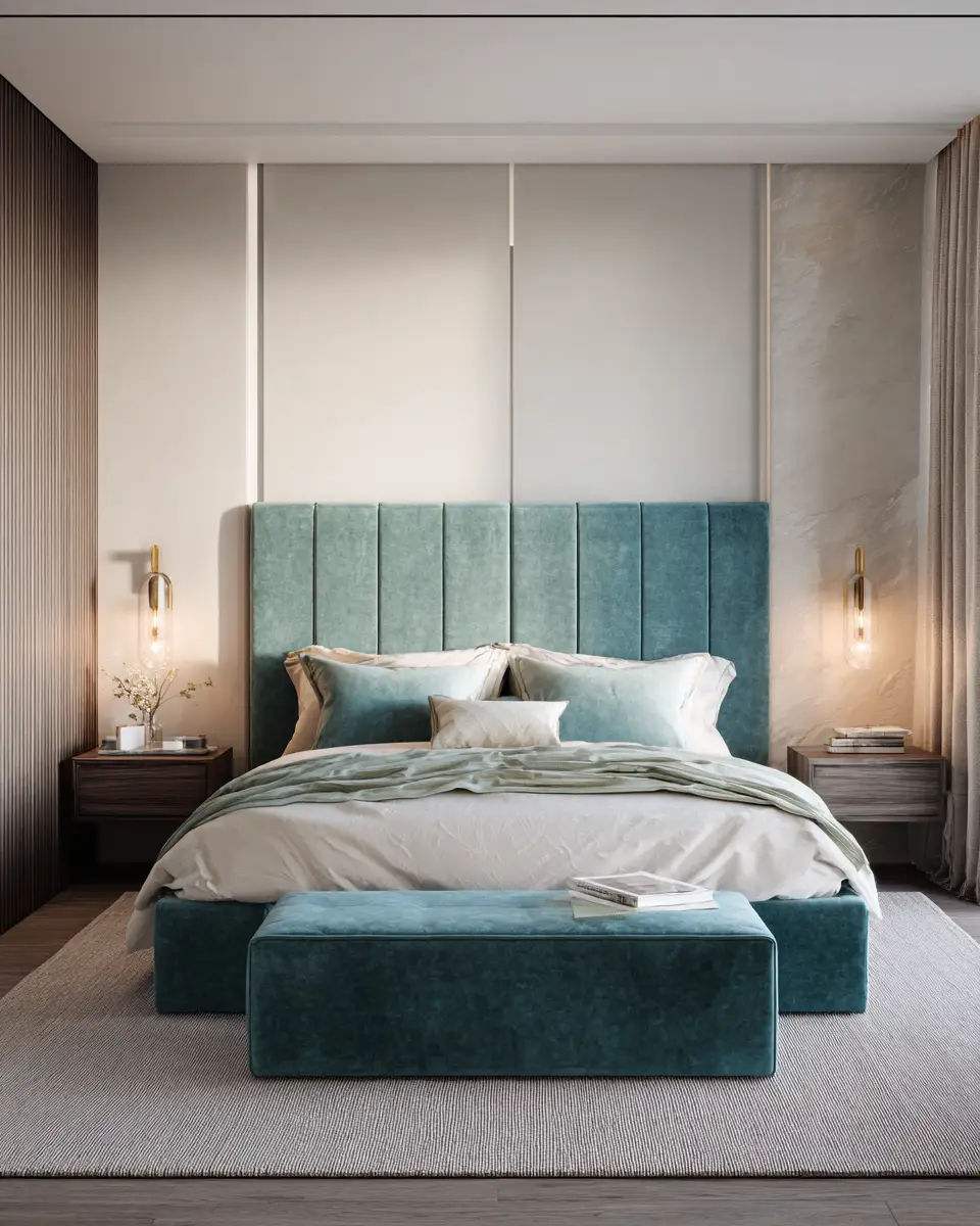 Teal Scandinavian Bedroom Decor Ideas