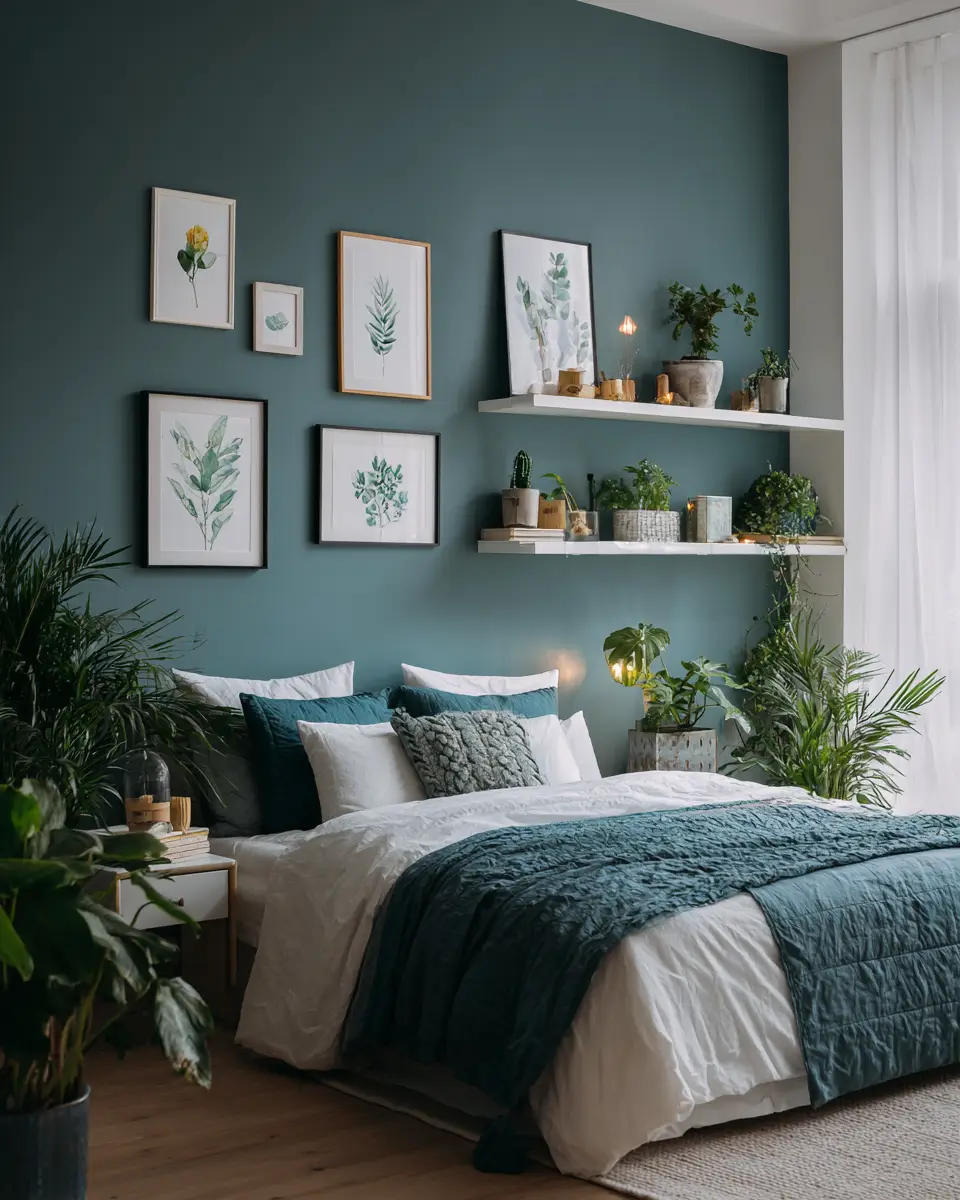 Teal Scandinavian Bedroom Decor Ideas