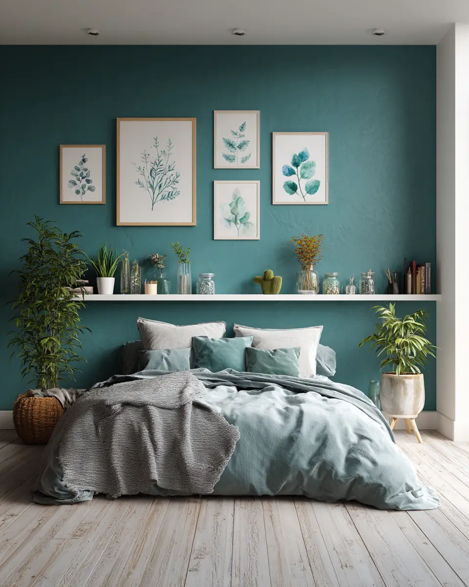 Teal Scandinavian Bedroom Decor Ideas