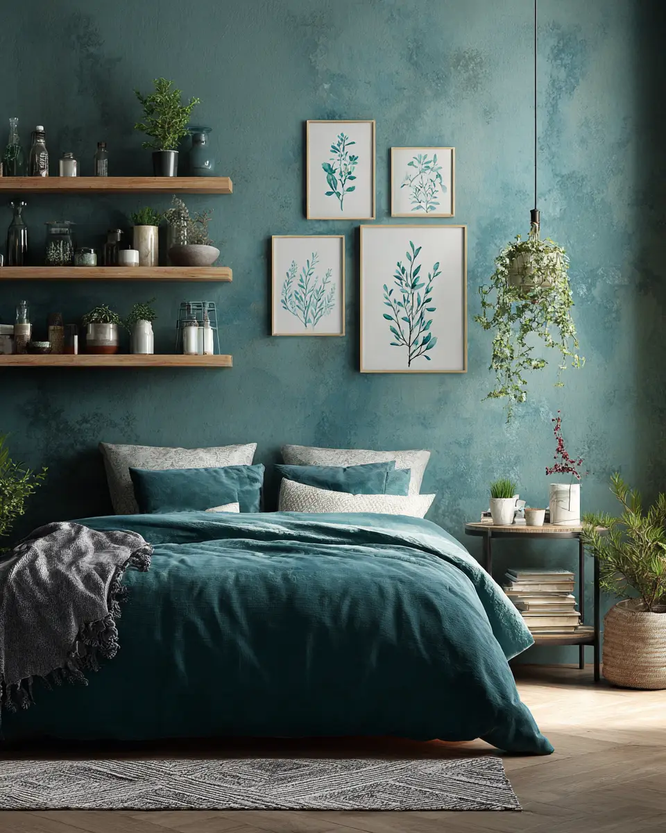 Teal Scandinavian Bedroom Decor Ideas