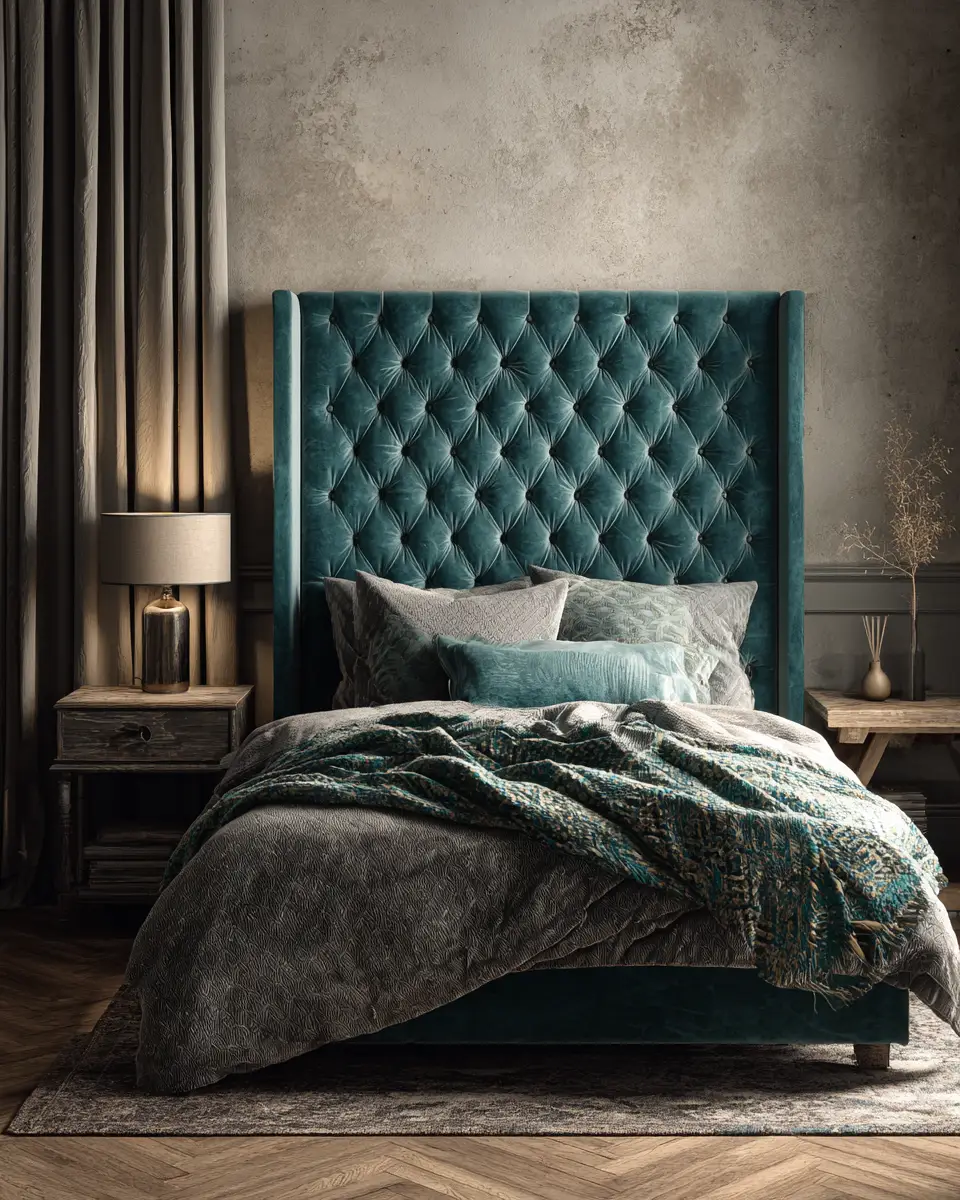 Teal Transitional Bedroom Decor Ideas