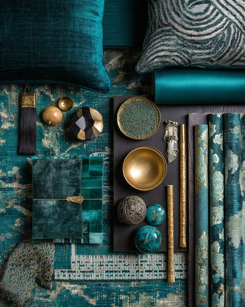 Teal Transitional Bedroom Decor Ideas