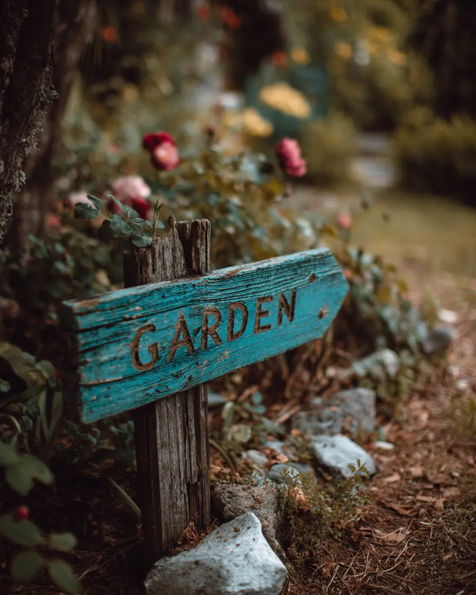 Teal Vintage Garden Decor Ideas - Featured