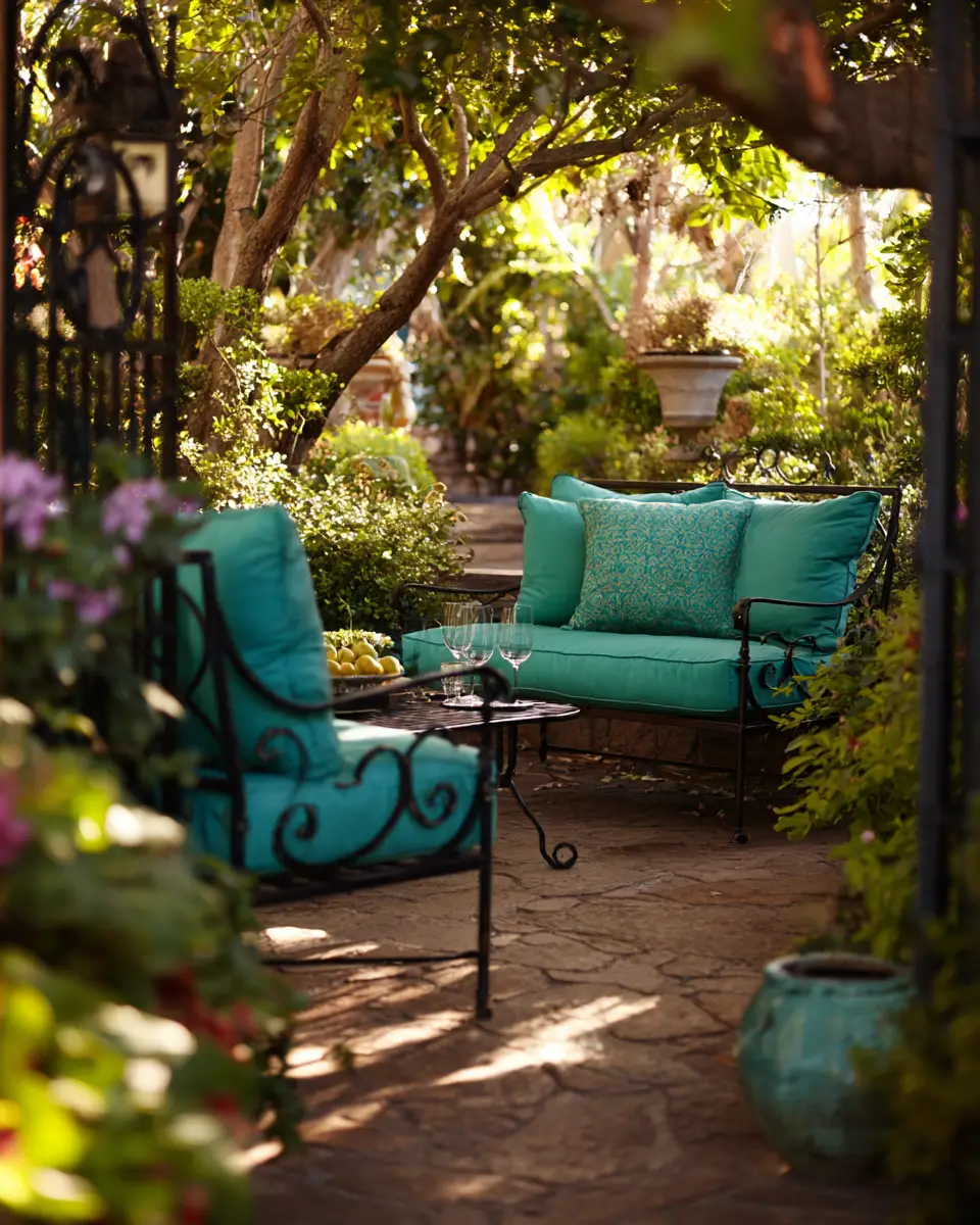 Teal Vintage Garden Decor Ideas