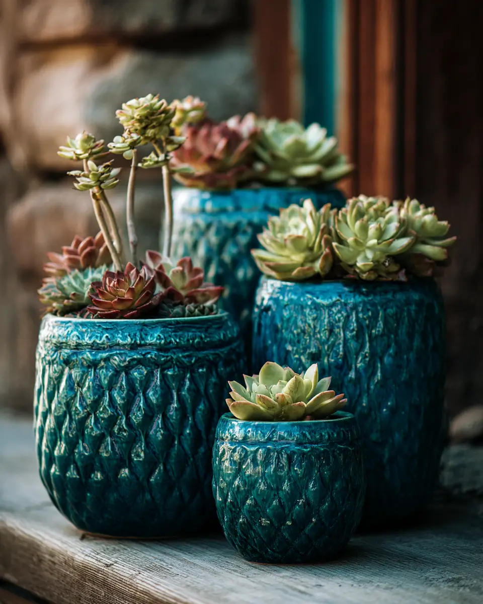 Teal Vintage Garden Decor Ideas